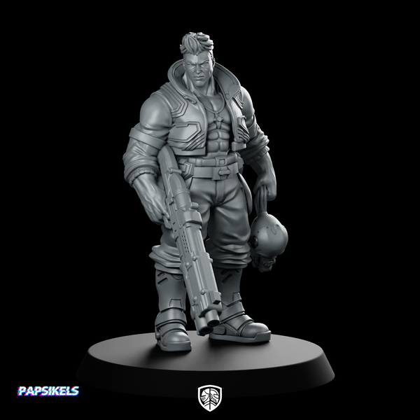 Dee Ramirez Leader Sci-fi Miniature Cyberpunk Raygun Hero