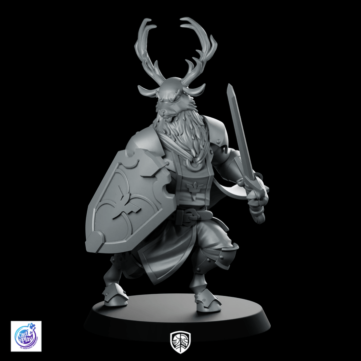 Miniatur des Paladins des Hirschvolks