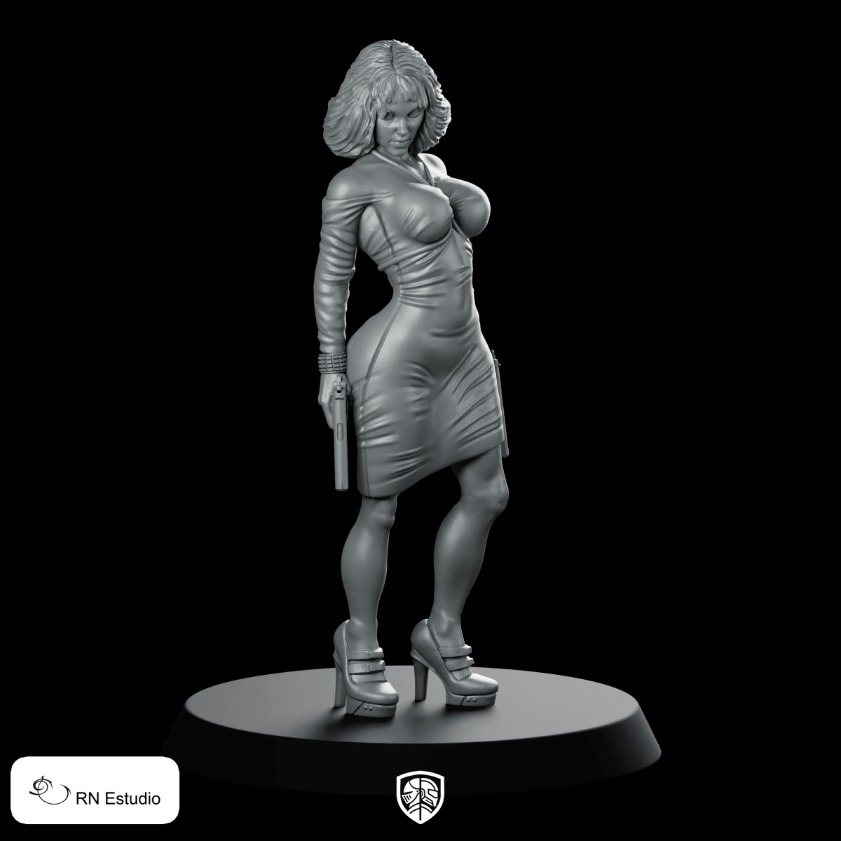 Delia Sin City Miniature Cyberpunk Femme Fatale - RN Estudio - We Print Miniatures