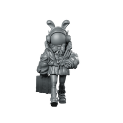 Scifi Delivery Gurl Kwinkle Lilstah Miniature Space Courier Miniature 360 Spin 01