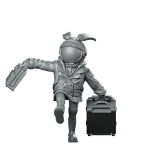 Delivery Gurl Penelopi Scifi Miniature Space Courier Hero Miniature 360 Spin 01