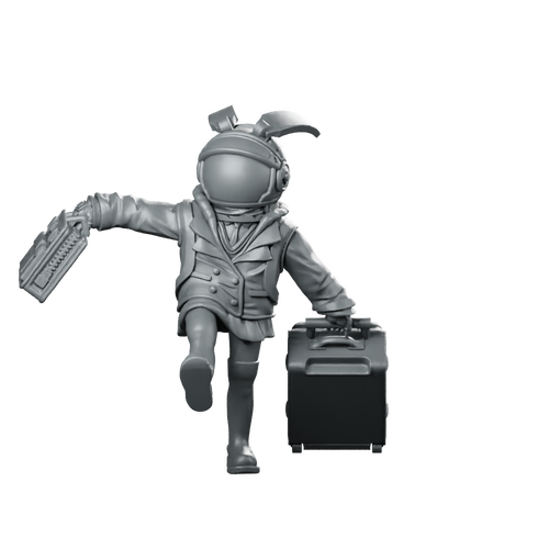Delivery Gurl Penelopi Scifi Miniature Space Courier Hero Miniature 360 Spin 01