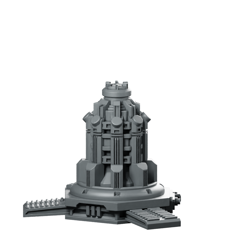 Democracy Shield Generator Sentry Miniature Sci-Fi Terrain Miniature 360 Spin 01