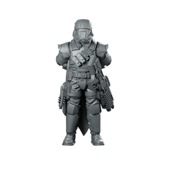 Democracy Trooper Hell Bloodhounder 1 Miniature Armored Sci-Fi Miniature 360 Spin 01