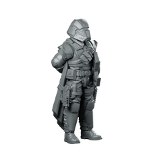 Democracy Trooper Hell Bloodhounder 1 Miniature Armored Sci - Fi - Papsikels Miniatures - We Print Miniatures