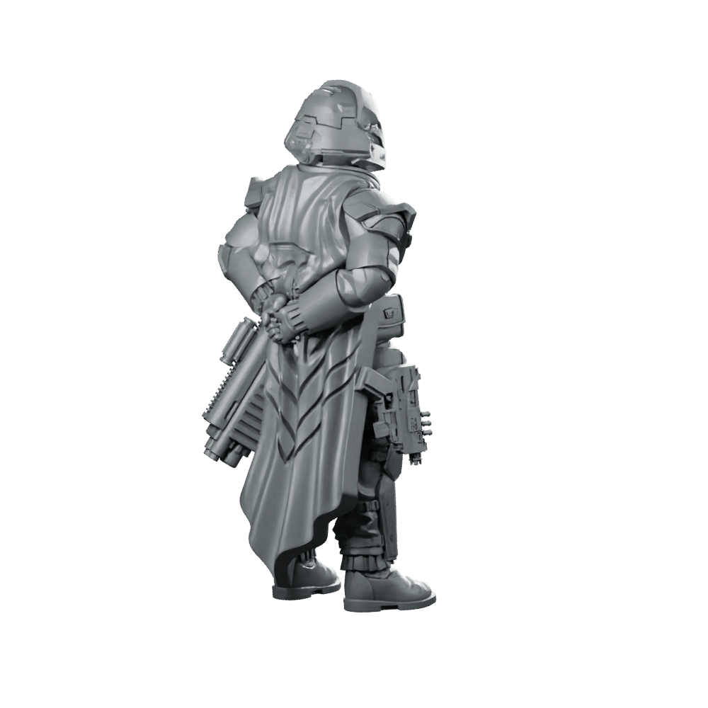 Democracy Trooper Hell Bloodhounder 1 Miniature Armored Sci - Fi - Papsikels Miniatures - We Print Miniatures