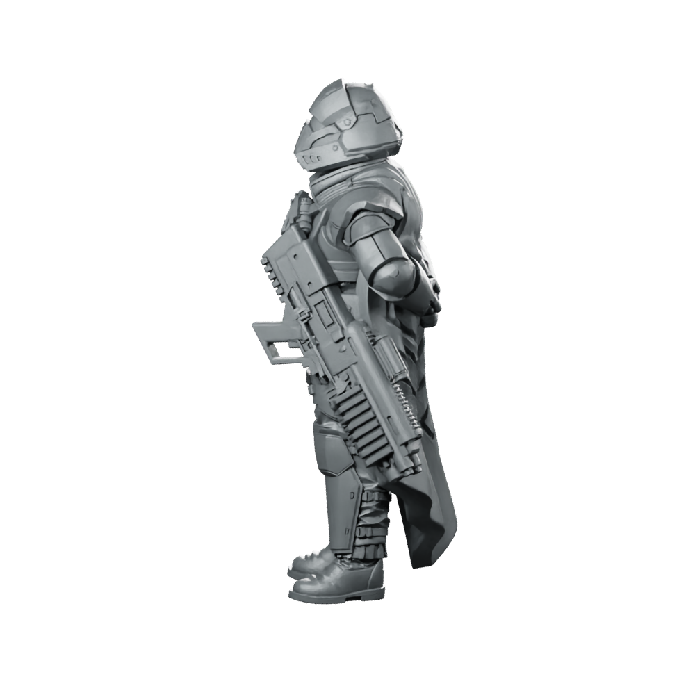 Democracy Trooper Hell Bloodhounder 1 Miniature Armored Sci-Fi Miniature 360 Spin 07