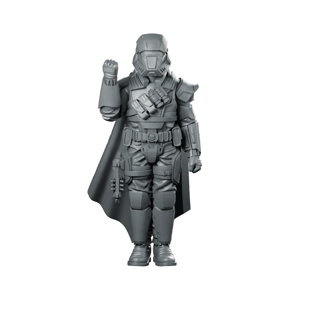 Democracy Trooper Hell Bloodhounder 2 Miniature Armored Sci - Fi - Papsikels Miniatures - We Print Miniatures
