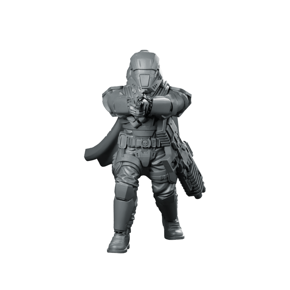 Democracy Trooper Hell Bloodhounder 3 Miniature Armored - Papsikels Miniatures - We Print Miniatures