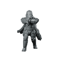 Democracy Trooper Hell Bloodhounder 3 Miniature Armored - Papsikels Miniatures - We Print Miniatures