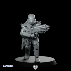 Democracy Trooper Hell Bloodhounder 4 Miniature Armored Sci-Fi