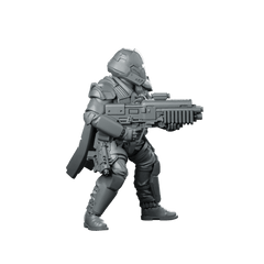 Democracy Trooper Hell Bloodhounder 5 Miniature Armored Rifleman - Papsikels Miniatures - We Print Miniatures