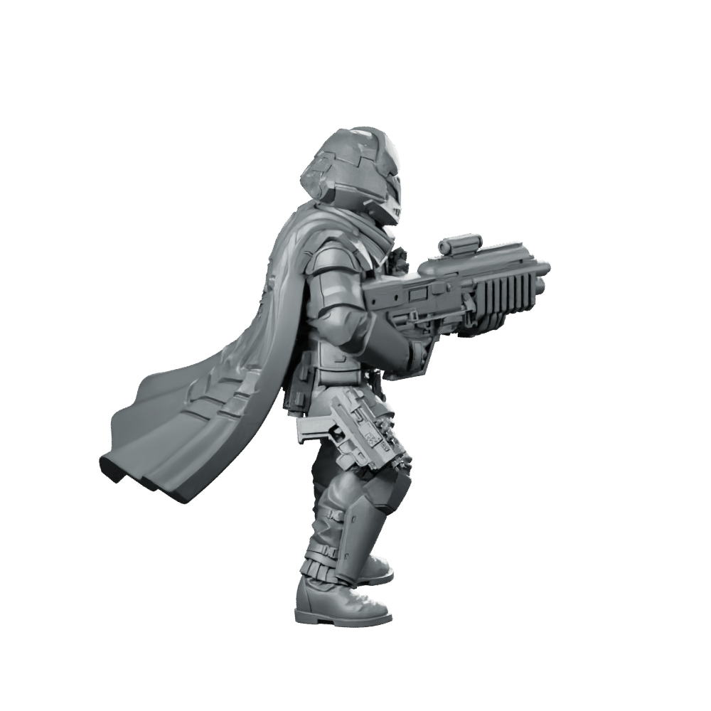 Democracy Trooper Hell Bloodhounder 5 Miniature Armored Rifleman - Papsikels Miniatures - We Print Miniatures
