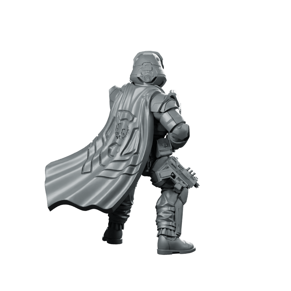 Democracy Trooper Hell Bloodhounder 5 Miniature Armored Rifleman - Papsikels Miniatures - We Print Miniatures