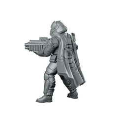 Democracy Trooper Hell Bloodhounder 5 Miniature Armored Rifleman - Papsikels Miniatures - We Print Miniatures