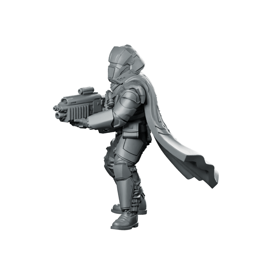 Democracy Trooper Hell Bloodhounder 5 Miniature Armored Rifleman - Papsikels Miniatures - We Print Miniatures