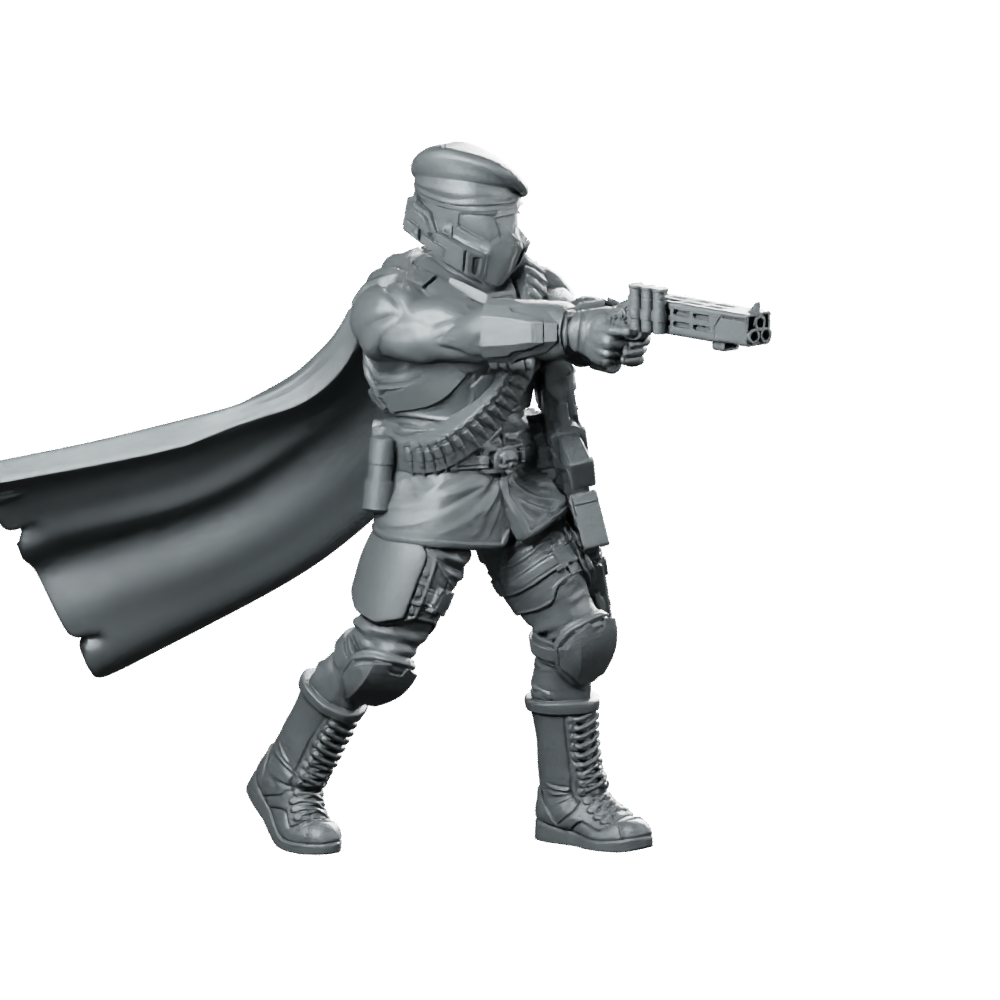 Democracy Trooper Hellhunter A1 Miniature Armored Cape Raider Miniature 360 Spin 02