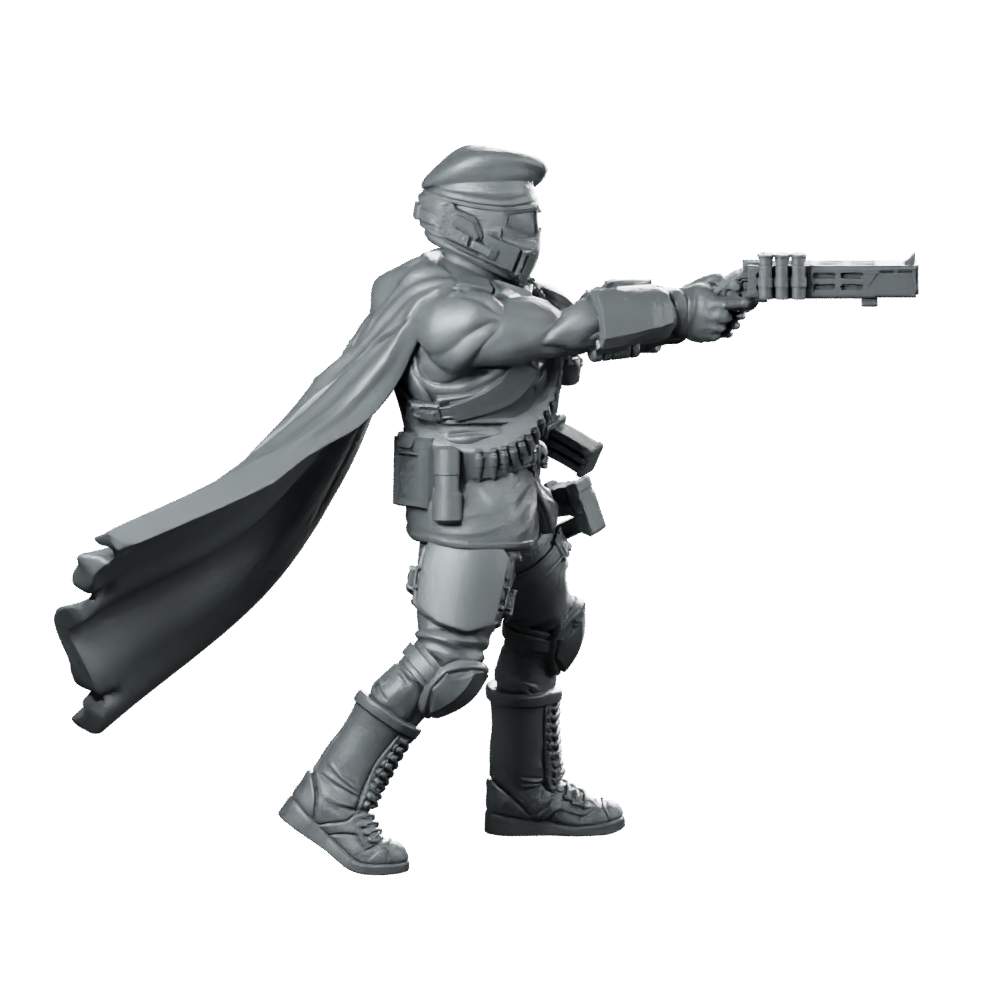 Democracy Trooper Hellhunter A1 Miniature Armored Cape Raider Miniature 360 Spin 03