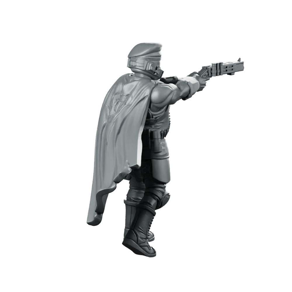 Democracy Trooper Hellhunter A1 Miniature Armored Cape Raider Miniature 360 Spin 04