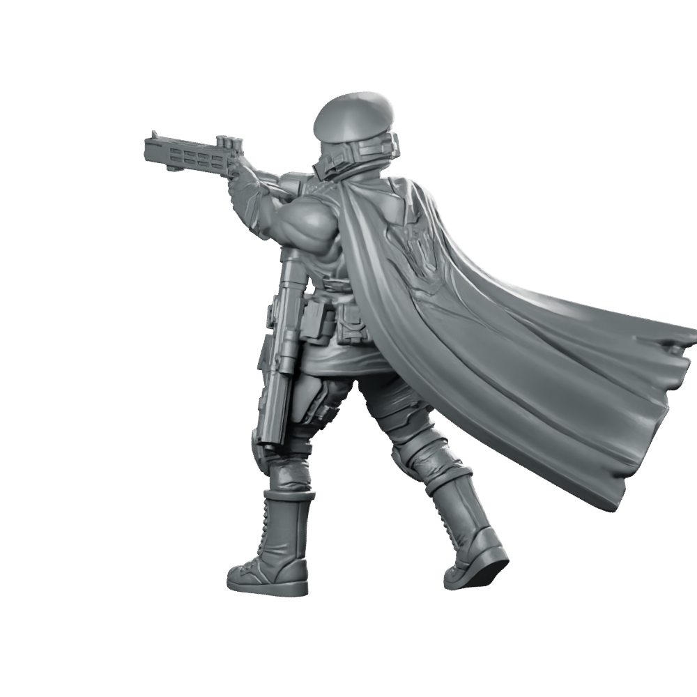 Democracy Trooper Hellhunter A1 Miniature Armored Cape Raider Miniature 360 Spin 06