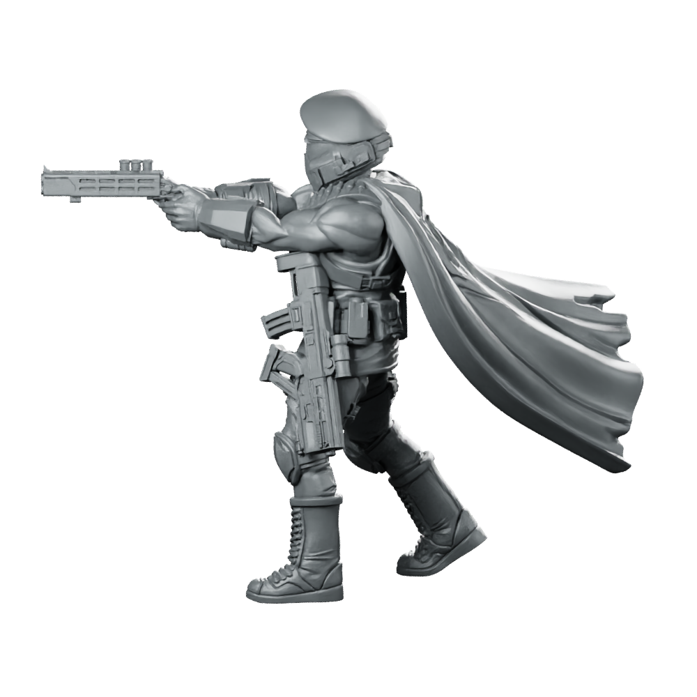 Democracy Trooper Hellhunter A1 Miniature Armored Cape Raider Miniature 360 Spin 07