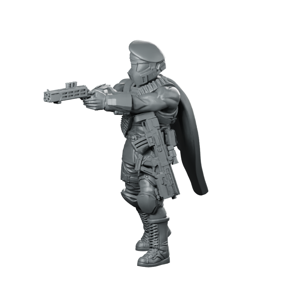 Democracy Trooper Hellhunter A1 Miniature Armored Cape Raider Miniature 360 Spin 08