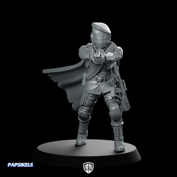 Democracy Trooper Hellhunter A1 Miniature Armored Cape Raider