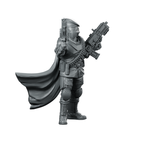 Democracy Trooper Hellhunter A2 Miniature Sci-Fi Soldier Miniature 360 Spin 01