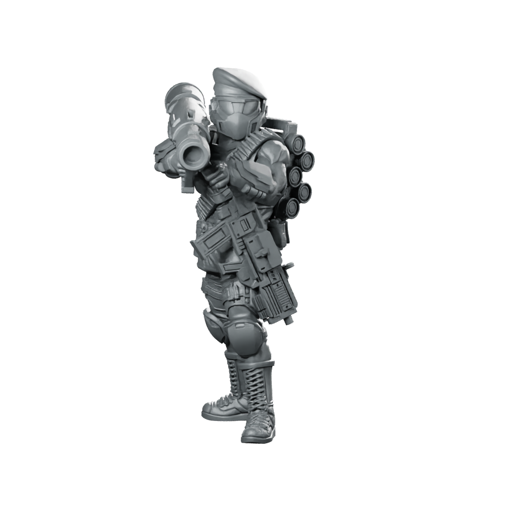 Democracy Trooper Hellhunter A5 Miniature Sci-Fi Resin Miniature 360 Spin 01