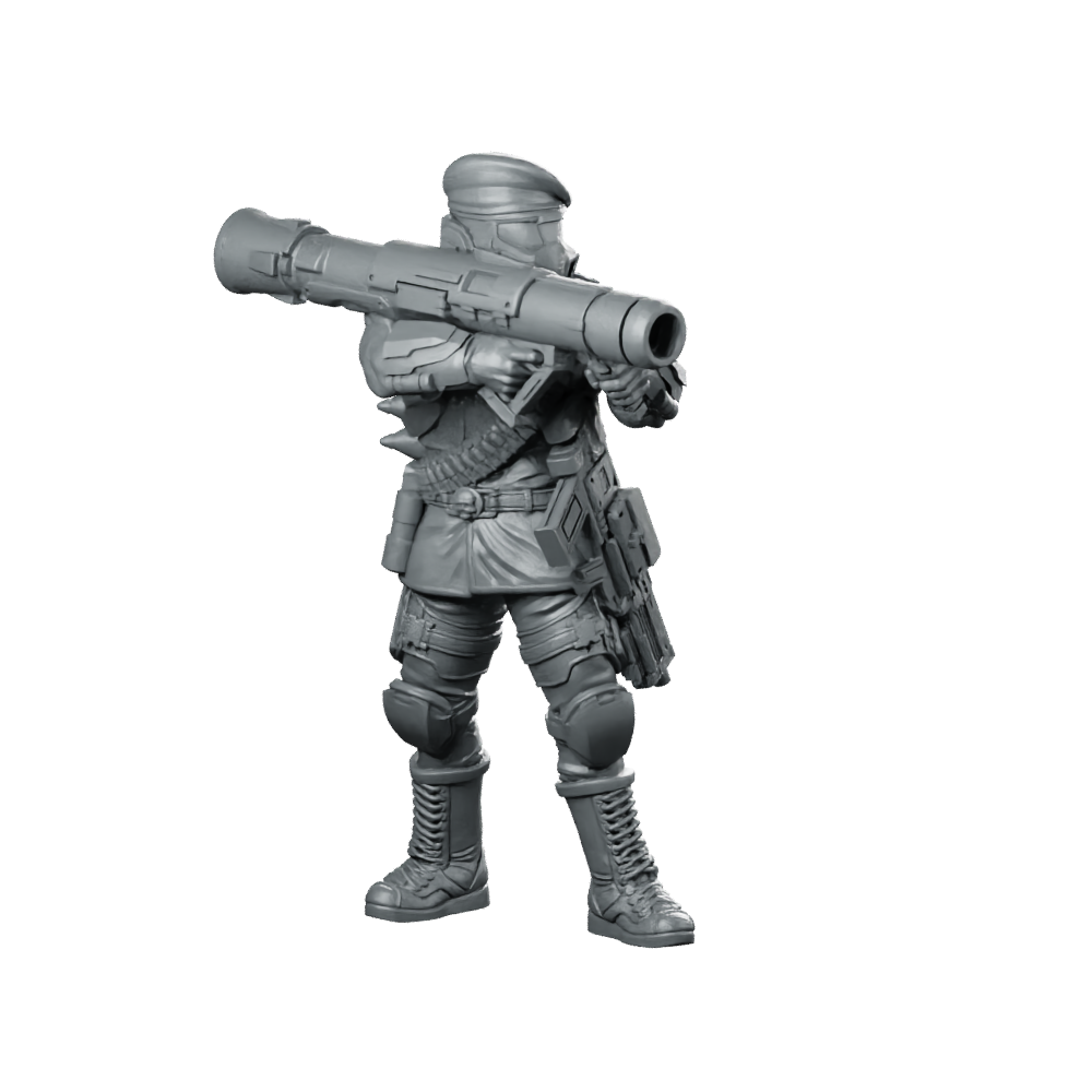 Democracy Trooper Hellhunter A5 Miniature Sci-Fi Resin Miniature 360 Spin 02