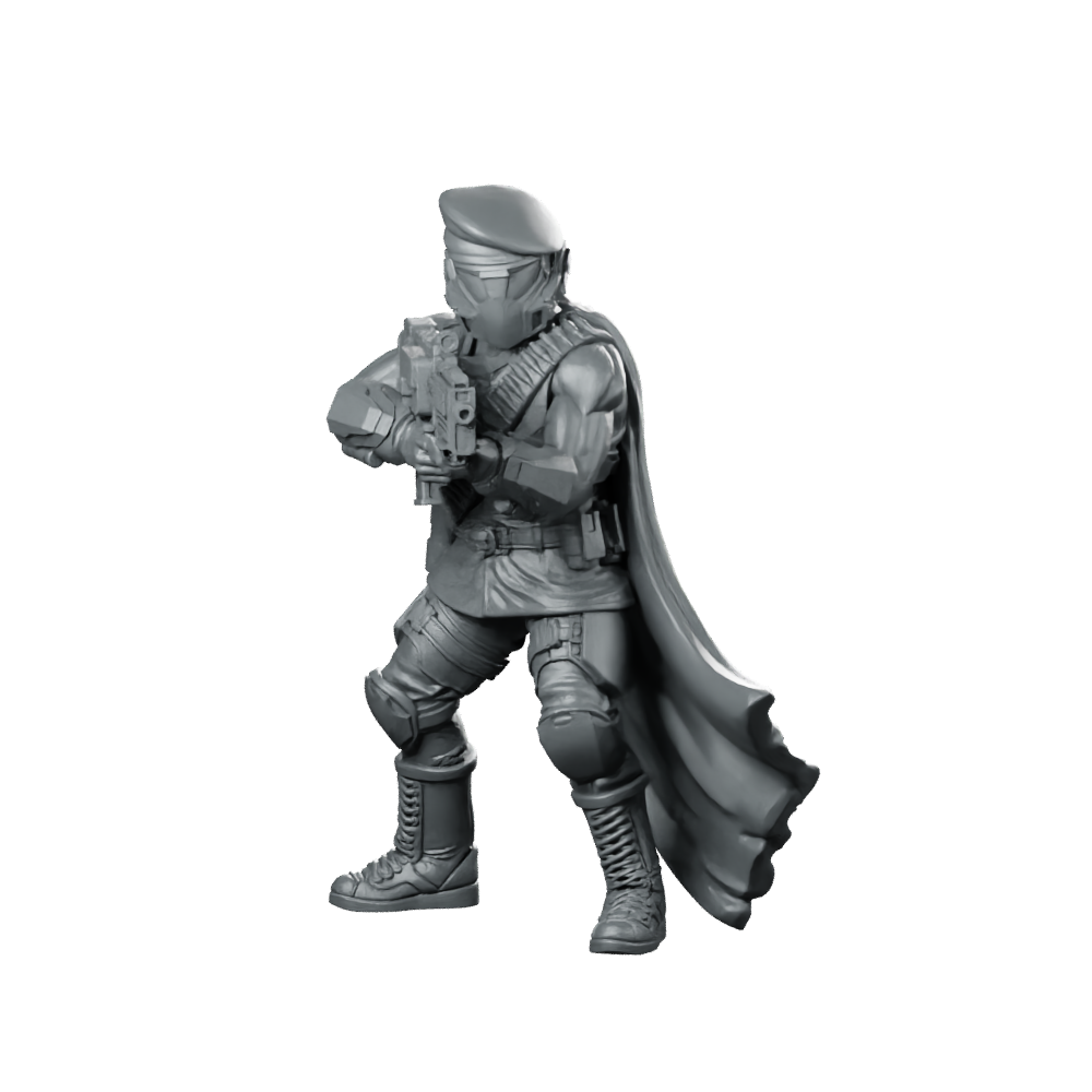 Democracy Trooper Hellhunter A6 Miniature Sci-Fi Hero Miniature 360 Spin 01