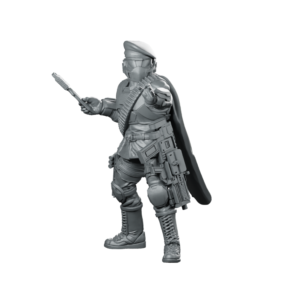 Democracy Trooper Hellhunter A8 Miniature Sci-Fi Melee Miniature 360 Spin 01
