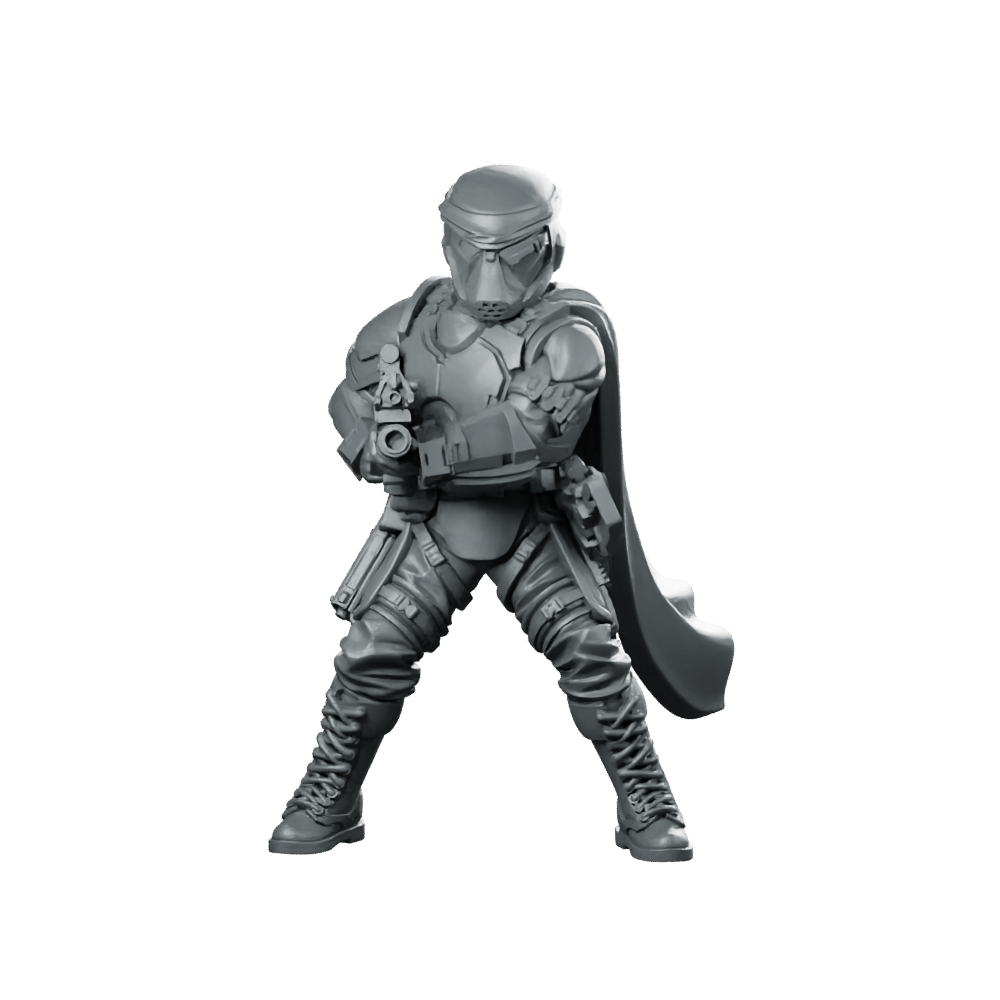 Democracy Trooper Rs20 Helljumper Captain Miniature Resin Sci - Fi - Papsikels Miniatures - We Print Miniatures
