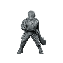 Democracy Trooper Rs20 Helljumper Captain Miniature Resin Sci - Fi - Papsikels Miniatures - We Print Miniatures