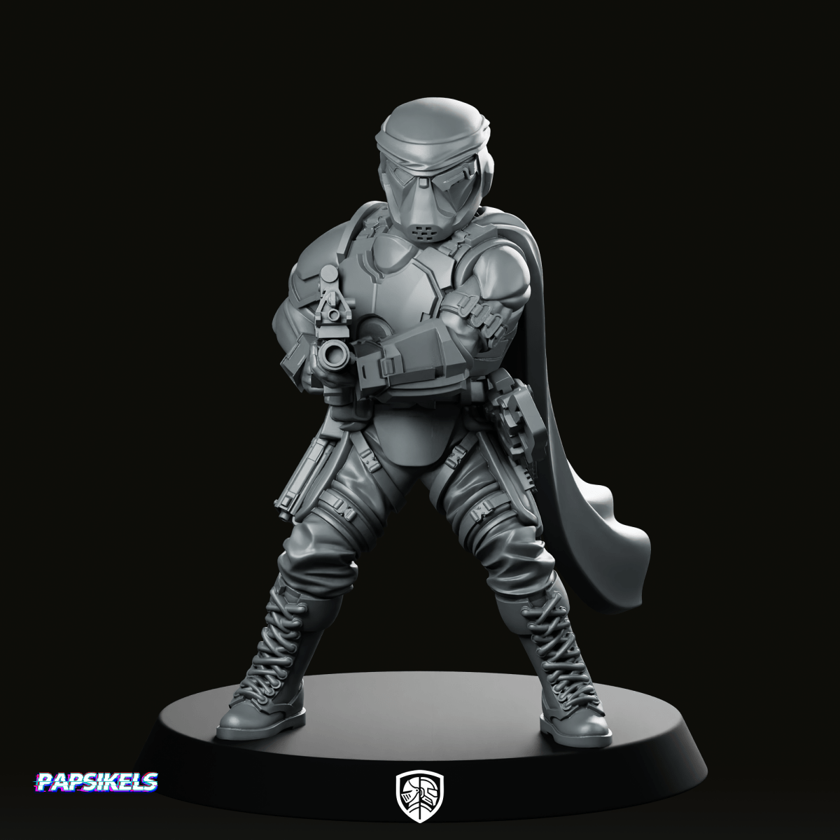 Democracy Trooper Rs20 Helljumper Captain Miniature Resin Sci - Fi - Papsikels Miniatures - We Print Miniatures