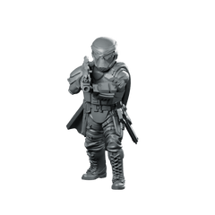 Democracy Trooper Rs20 Helljumper Gunner Miniature Cloaked Sci - Fi - Papsikels Miniatures - We Print Miniatures