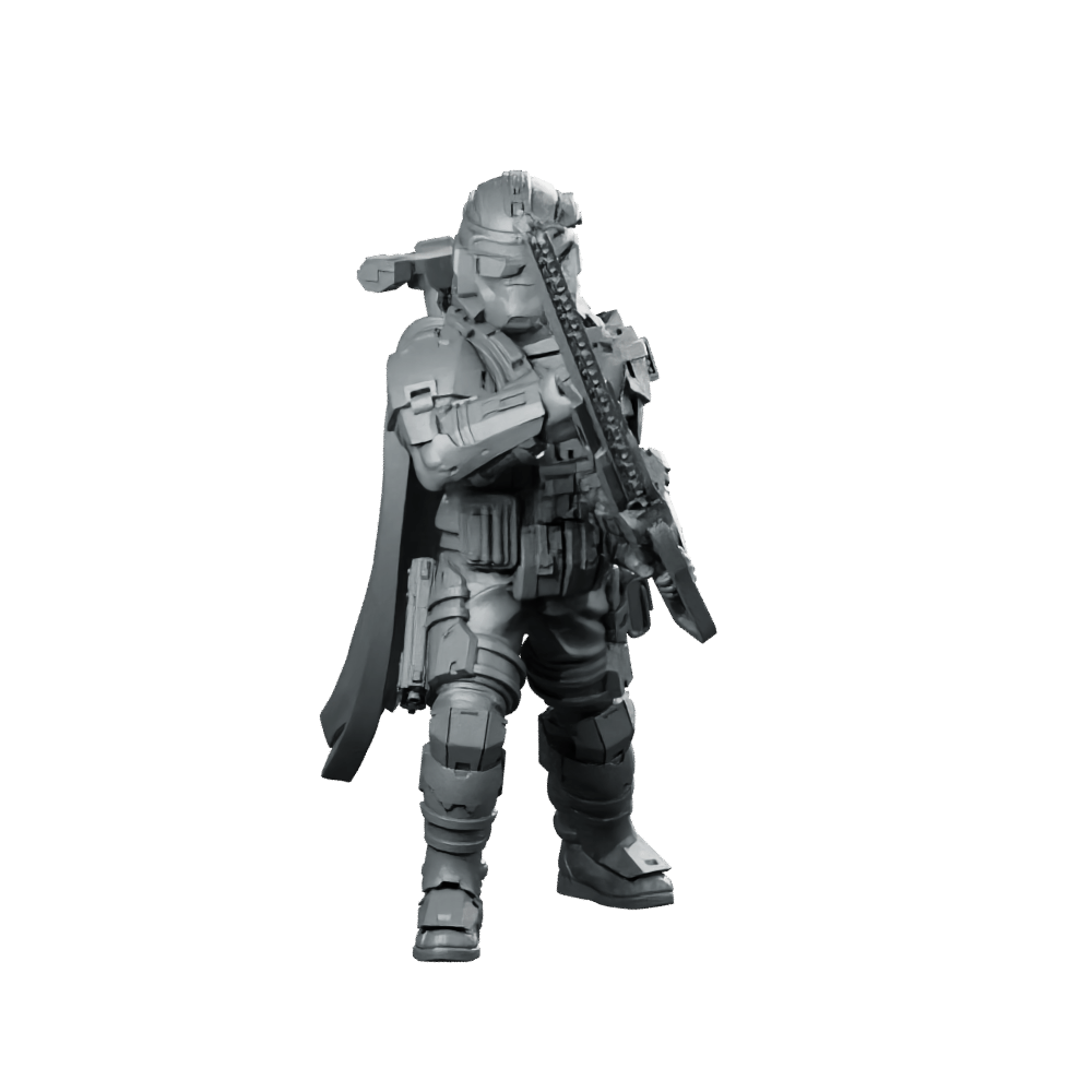 Democracy Trooper Rs40 Helljumper Constrictor Miniature Armoured Rifleman - Papsikels Miniatures - We Print Miniatures