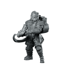 Democracy Trooper Rs40 Helljumper Maxigunner Miniature Resin Sci - fi - Papsikels Miniatures - We Print Miniatures