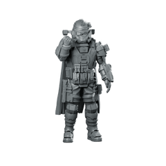 Democracy Trooper Rs40 Helljumper Salute Miniature Sci - Fi Resin - Papsikels Miniatures - We Print Miniatures