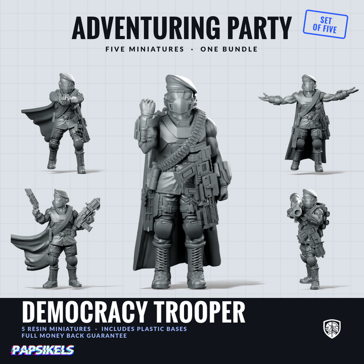 Democracy Trooper Hellhunter Miniatures Bundle of 5