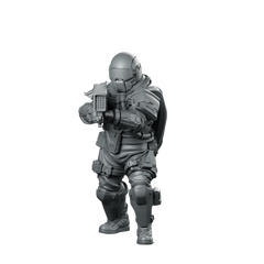 Democracy Troopers 02 Heavy Operator 1 Armoured Miniature 360 Spin 01