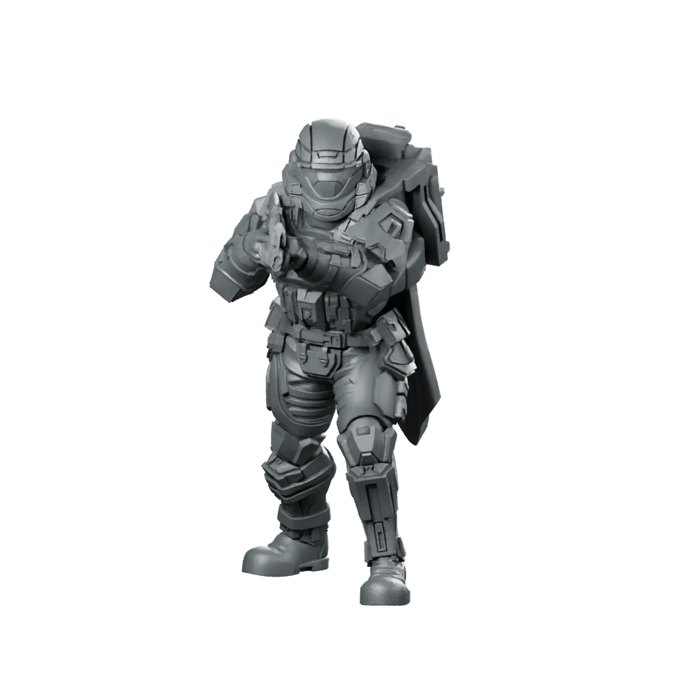Democracy Troopers A9 Helljumper Captain Miniature Sci - Fi Leader - Papsikels Miniatures - We Print Miniatures