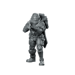 Democracy Troopers A9 Helljumper Captain Miniature Sci - Fi Leader - Papsikels Miniatures - We Print Miniatures