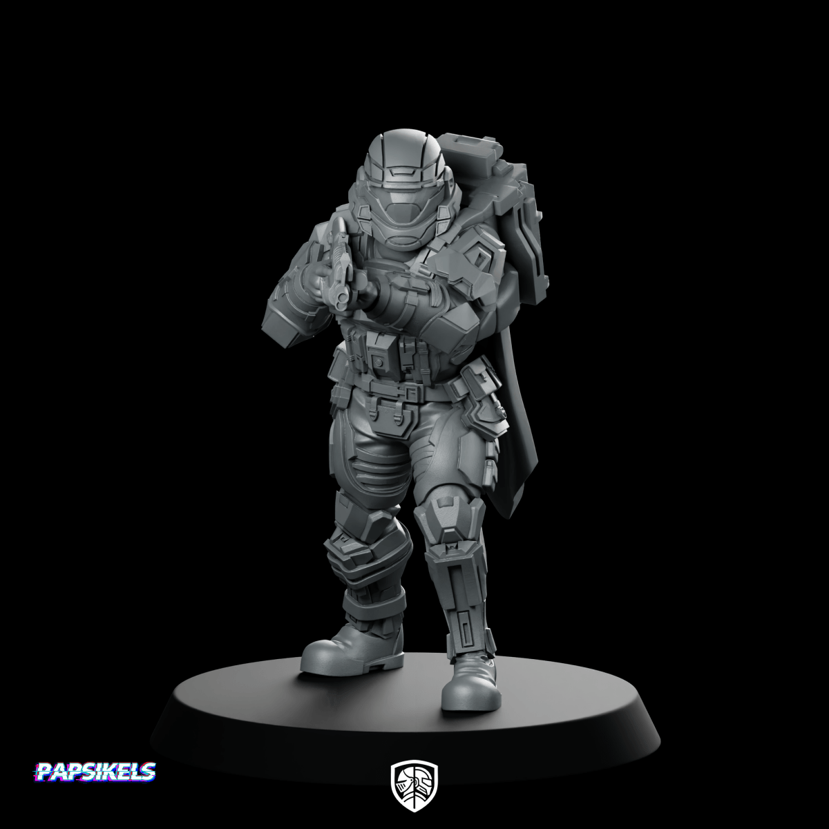 Democracy Troopers A9 Helljumper Captain Miniature Sci - Fi Leader - Papsikels Miniatures - We Print Miniatures