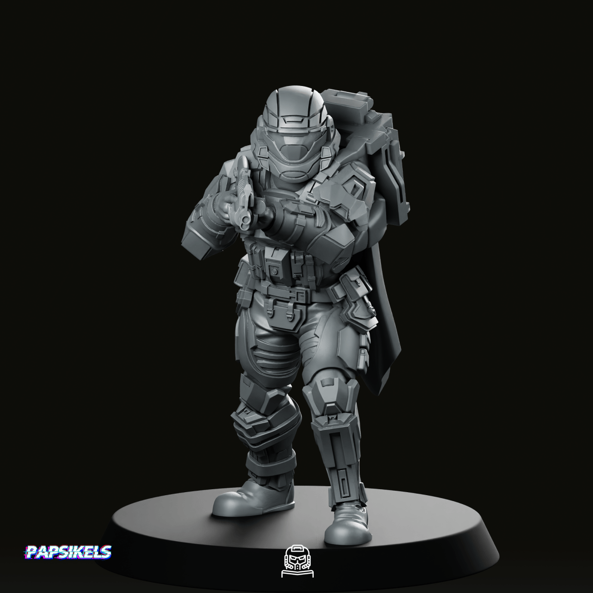 Democracy Troopers A9 Helljumper Captain Miniature - Papsikels Miniatures - We Print Miniatures