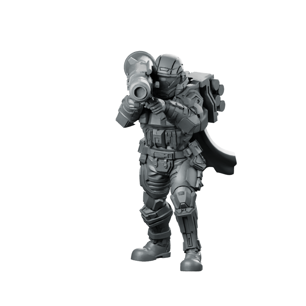 Democracy Troopers A9 Helljumper Heavy Miniature Rocket Launcher - Papsikels Miniatures - We Print Miniatures