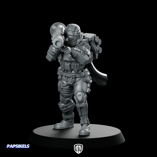 Democracy Troopers A9 Helljumper Heavy Miniature Rocket Launcher - Papsikels Miniatures - We Print Miniatures