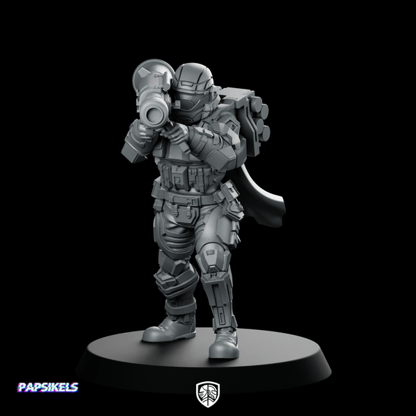 Democracy Troopers A9 Helljumper Heavy Miniature Rocket Launcher - Papsikels Miniatures - We Print Miniatures