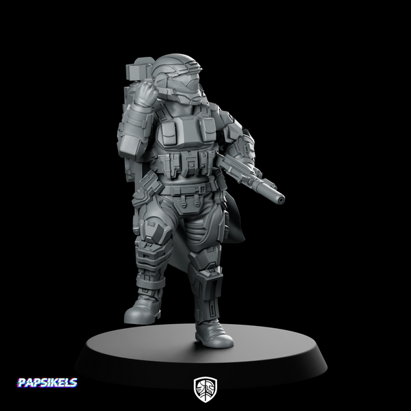 Democracy Troopers A9 Helljumper Salute Miniature Armoured Sci-Fi