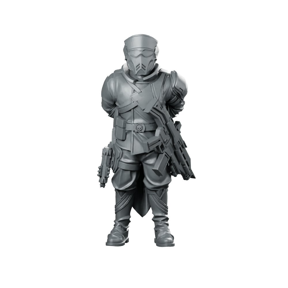 Democracy Troopers Hell Inspector 1 Miniature Sci-Fi Veteran Miniature 360 Spin 01